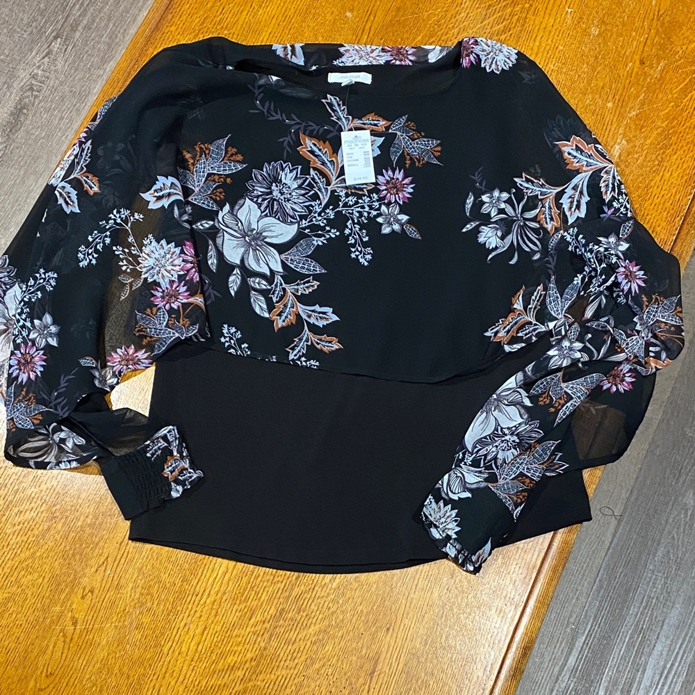 Maurices Pink Floral Fitted Blouse